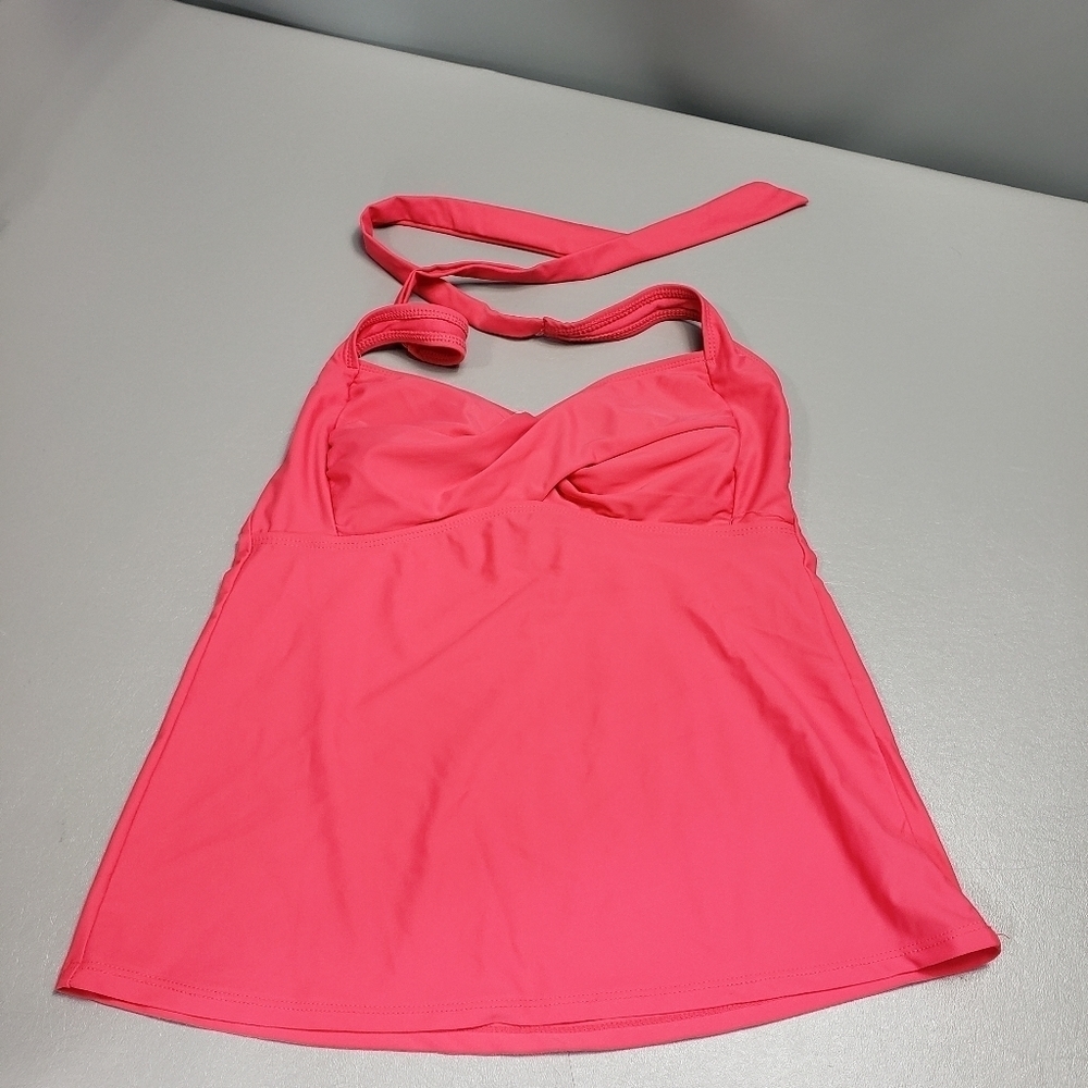 Catalina pink halter tankini bathing suit top M - Picture 8 of 8